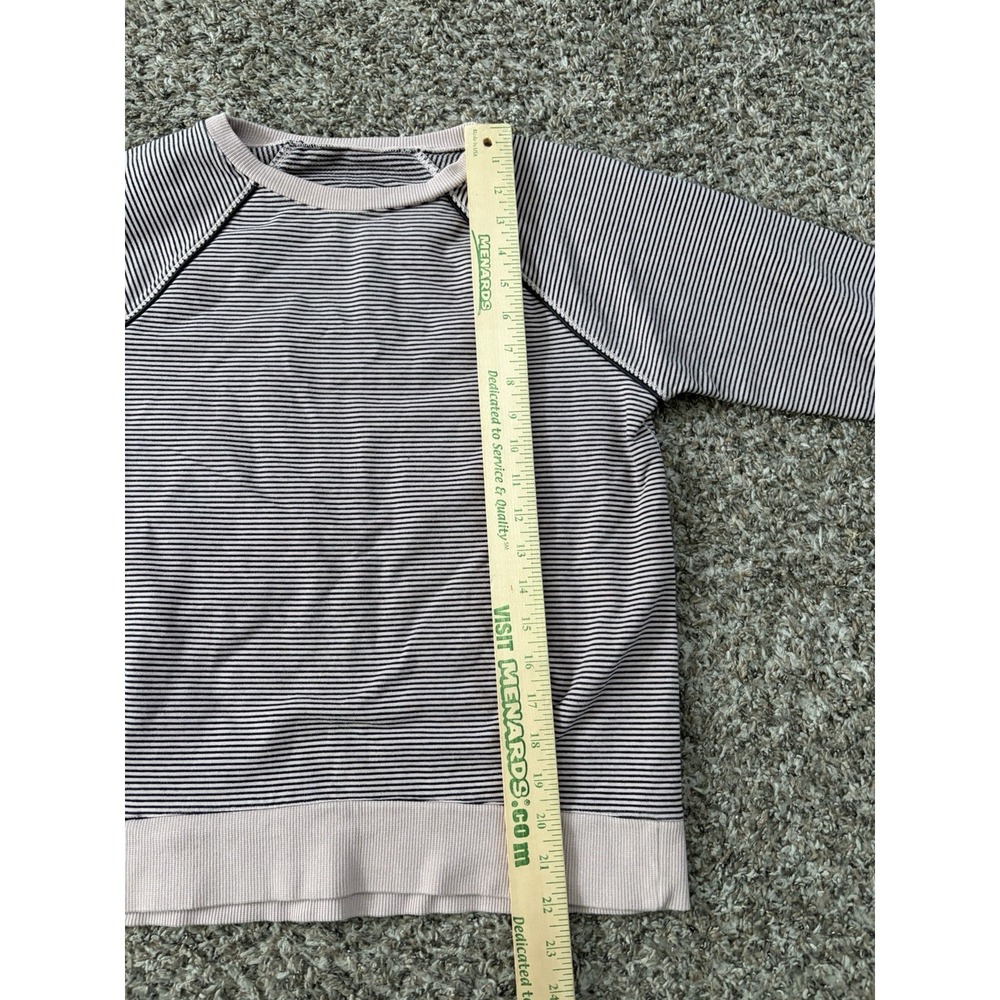 Lululemon Sweatshirt Womens 6 - 8 Crew Love Pullover Mini Pop Stripe Sweater Gym - Picture 4 of 7